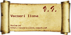 Vecseri Ilona névjegykártya
