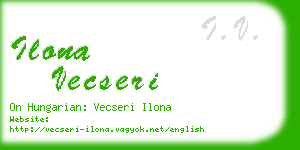 ilona vecseri business card